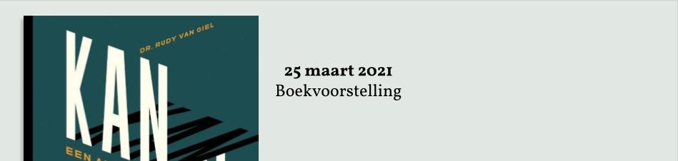 25 maart 2021: Boekvoorstelling 'Kankeren' met Rudy Van Giel