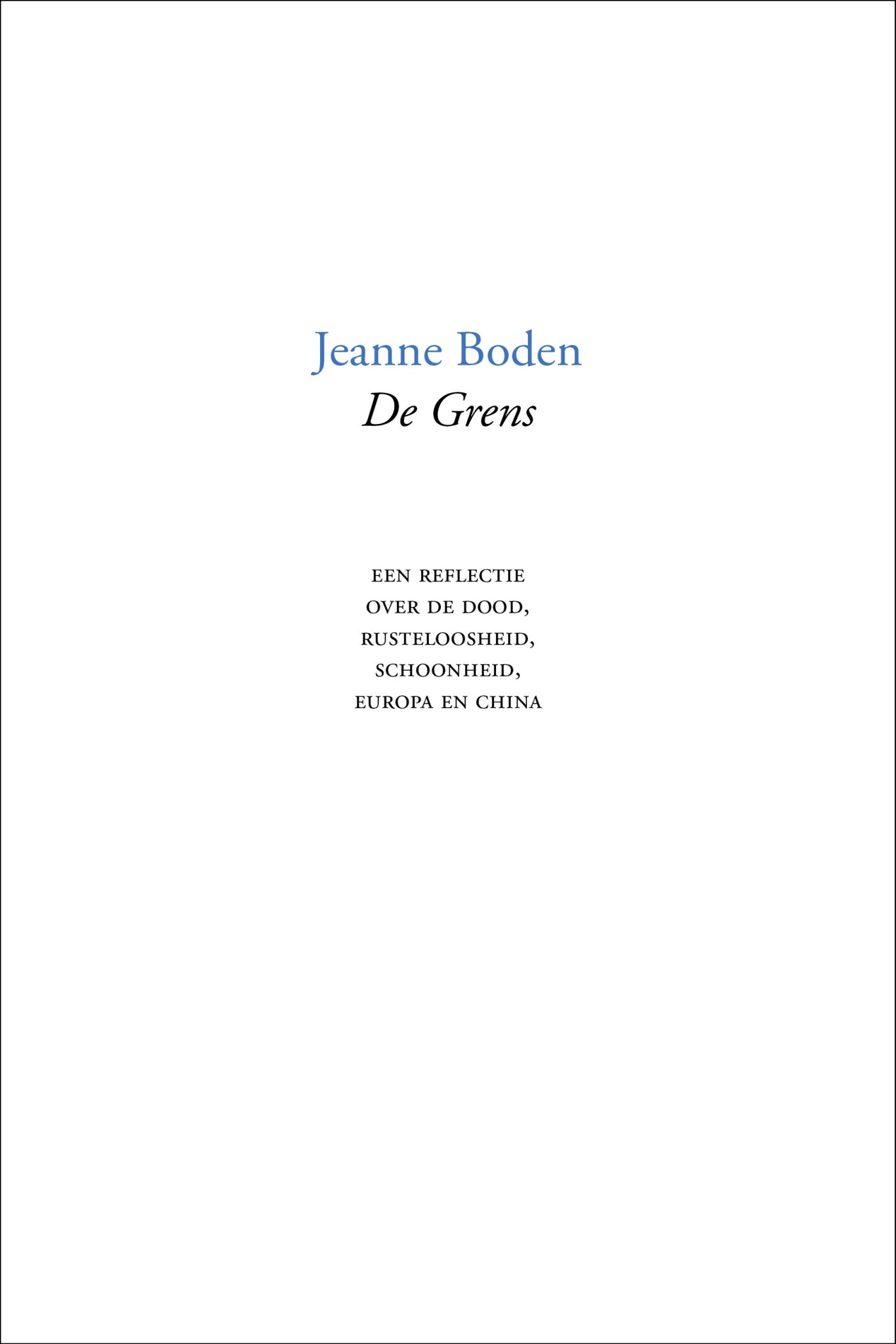 De grens