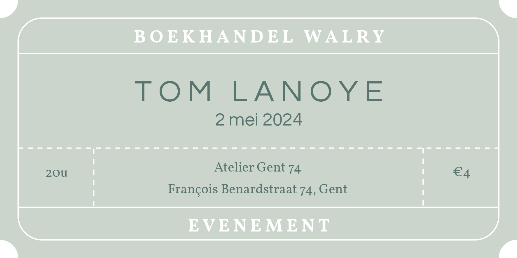 Ticket - 2 mei 2024 - Tom Lanoye - VOLZET