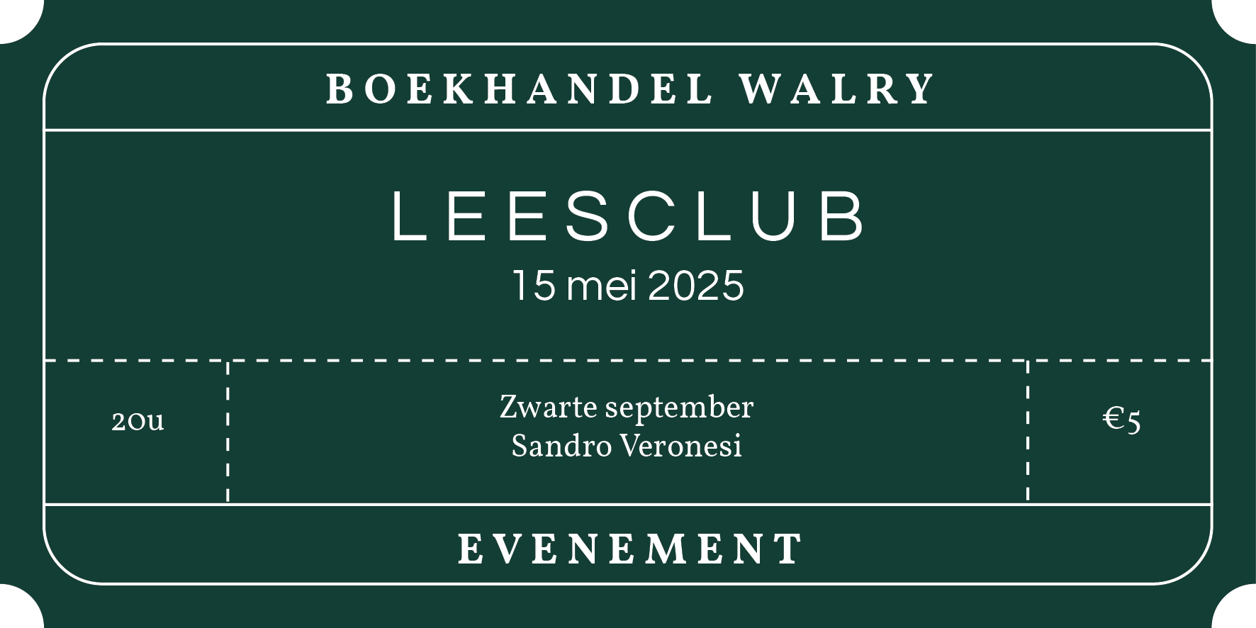 Ticket - 15 mei 2025 - Leesclub