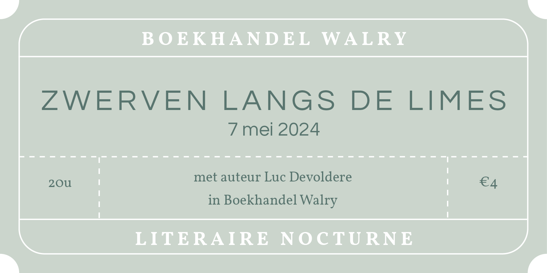 Ticket - 7 mei 2024 - Zwerven langs de Limes met Luc Devoldere